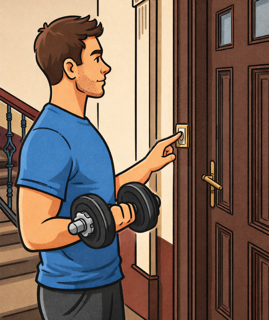 Physiotherapeut kommt zum Hausbesuch